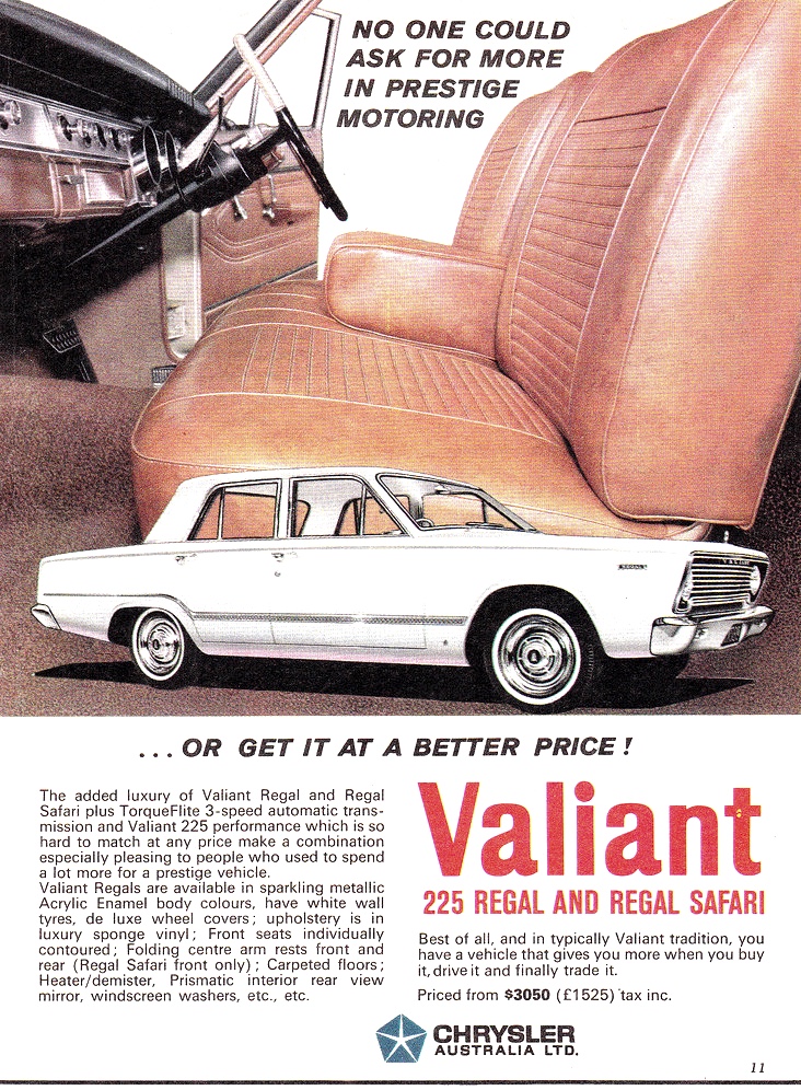 1966 Chrysler VC Valiant 225 Regal and Regal Safari